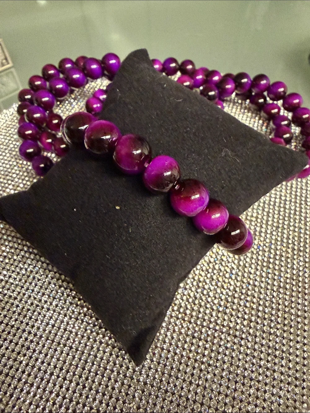 🦋5/$25🦋Purple Beaded Stretch Bracelet - 🆕